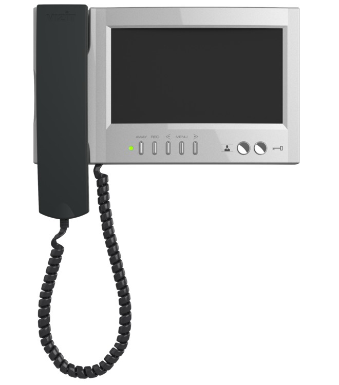 VIZIT-M468MS (Silver) Монитор цветного видеодомофона, 7", память до 250 ч/б кадров, серебро