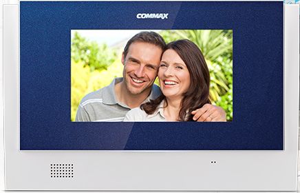 Commax CDV-71UM/VIZIT (Синий) Монитор цветного видеодомофона, дополнительно вызов аудио/видео (при наличии камеры) от цифрового подъездного домофона +3-х вызывных блоков и 1-й камер