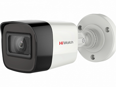 HiWatch DS-T520 (С) (2.8) 5Mp Уличная цилиндрическая видеокамера, 1/2.5&quot; CMOS, 85°, 2592x1944@20к/с, 2560x1440/1920x1080@25к/с, ИК-фильтр, 0.01 Лк@F1.2, OSD/DWDR/BLC/DNR/EXIR Smart ИК, видеовыход: 1хHD-TVI, EXIR-подсветка до 40м, DC12V±15%, 5Вт, -40 до +6