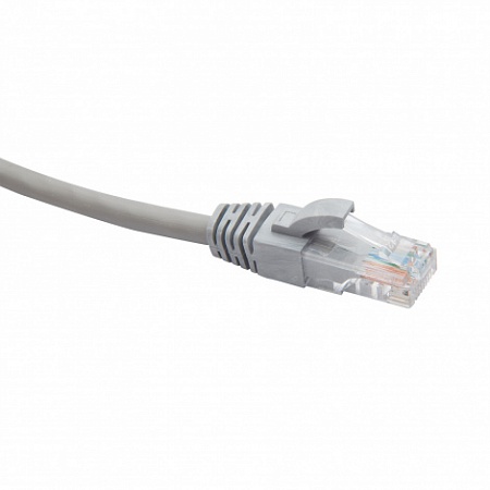 DATAREX RJ45-RJ45 U/UTP Cat.5e PVC нг(А)-LS (DR-180002) Патч-корд (коммутационный шнур), 0.2м, серый