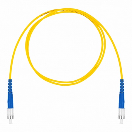 DATAREX Шнур оптический коммутационный патч-корд, FC-ST симплекс (simplex) OS2, нг(А)-HF, желтый, 5,0 м