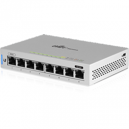 Ubiquiti UniFi Switch 8 (US - 8 - EU) Коммутатор управляемый настольный 8x10/100/1000BASE - T